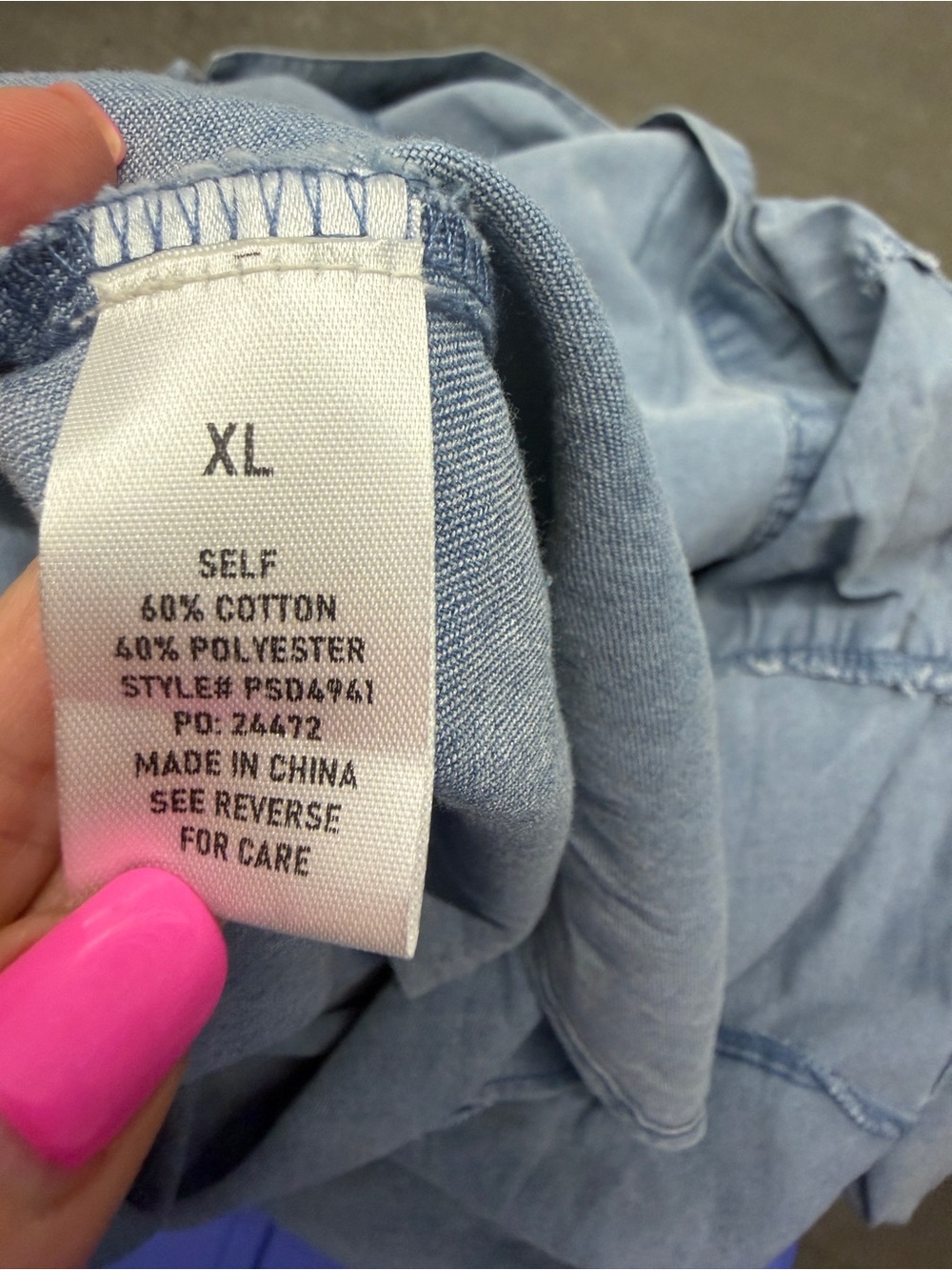 Polagram NWT  Denim Button-Down Midi Dress XL - Picture 6 of 6